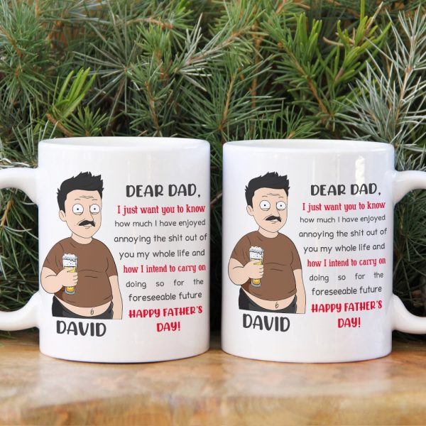 Dear Dad Happy Father's Day Personalized Mug Gift For Dad