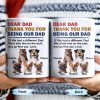 Dear Dad Thank You For Being Our Dad, Dogs Illustration - Personalized Custom Coffee Mug - DOG038_MG