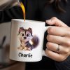 Dear Dad Thanks For Picking Up My Poop, Dog And Paw Prints - Personalized Custom Coffee Mug - PET095_MG
