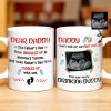 Dear Daddy, This Father's Day I'll Be Snuggled Up, Ultrasound Image, Beer, Heart - Personalized Custom Coffee Mug - DAD051_MG