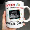 Dear Daddy, This Father's Day I'll Be Snuggled Up, Ultrasound Image, Beer, Heart - Personalized Custom Coffee Mug - DAD051_MG