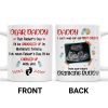 Dear Daddy, This Father's Day I'll Be Snuggled Up, Ultrasound Image, Beer, Heart - Personalized Custom Coffee Mug - DAD051_MG