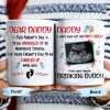 Dear Daddy, This Father's Day I'll Be Snuggled Up, Ultrasound Image, Beer, Heart - Personalized Custom Coffee Mug - DAD051_MG