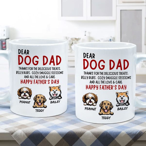 Dear Dog Dad Thanks For The Delicious Treats Personalized Mug