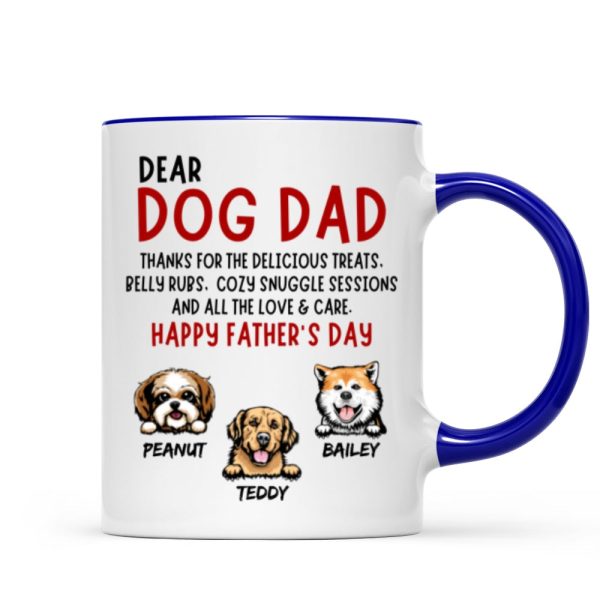 Dear Dog Dad Thanks For The Delicious Treats Personalized Mug