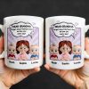Dear Grandma, Forget About Mother's Day, We Love You Every Day, Cartoon Children and Heart Speech Bubble - Personalized Custom Coffee Mug - GRM065_MG