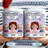 Dear Grandma, Forget About Mother's Day, We Love You Every Day, Cartoon Children and Heart Speech Bubble - Personalized Custom Coffee Mug - GRM065_MG
