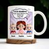 Dear Grandma, Forget About Mother's Day, We Love You Every Day, Cartoon Children and Heart Speech Bubble - Personalized Custom Coffee Mug - GRM065_MG