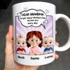 Dear Grandma, Forget About Mother's Day, We Love You Every Day, Cartoon Children and Heart Speech Bubble - Personalized Custom Coffee Mug - GRM065_MG