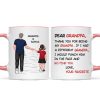 Dear Grandpa Thanks For Being My Grandpa Personalized Mug, Father's Day Gift For Grandpa
