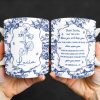 Dear Lucia, May The Lord Bless You And Keep You, Flowers And Religious Text - Personalized Custom Coffee Mug - FTH056_MG
