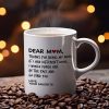 Dear Mom Coffee Mug Funny Gift for Mom from Daughter Son Kids Husband, Mothers Day Birthday Gift for Mom