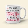 Dear Mom, Great Job We're Awesome, Gift For Mother's Day, Personalized Mug, Sperm Mug, Mother's Day Gift