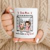 Dear Mom Side By Side Or Miles Apart Cityscape And Hearts Design - Personalized Custom Coffee Mug - MOM135_MG