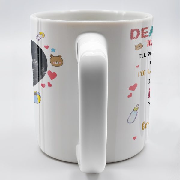 Dear Mommy, This Mother's Day I'll Be Snuggled Up In Your Tummy, Ultrasound Image And Hearts - Personalized Custom Coffee Mug - MOM064_MG