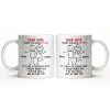 Dear Wife Thanks For Being My Wife, Stick Figures And Hearts - Personalized Custom Coffee Mug - WIF059_MG