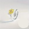 Delicate Adjustable 925 Sterling Silver Ring with Cubic Zirconia