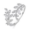 Delicate Adjustable 925 Sterling Silver Ring with Cubic Zirconia