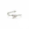 Delicate Adjustable 925 Sterling Silver Ring with Cubic Zirconia
