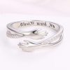 Delicate Adjustable 925 Sterling Silver Ring with Cubic Zirconia