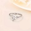 Delicate Adjustable 925 Sterling Silver Ring with Cubic Zirconia