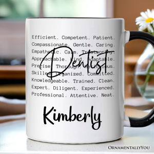 Dentist Definition Personalized Mug, Dental Appreciation Words Gift with Custom Name