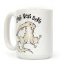 Derpy Dog Borzoi Lerng Ners Derg Coffee Mug