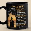 Destiny Made Us A Couple But Love Made Us Forever Together - Couple Personalized Custom Black Mug - Gift For Husband Wife, Anniversary