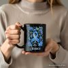 Diabetes Blue Ribbon Floral Personalized Mug, Awareness Support Gift with Custom Name