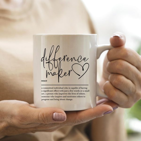 Difference Maker Definition Coffee Mug Appreciation Gift for Teacher Boss Leader Coworker