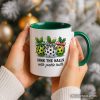 Dink The Halls with Pickle Balls Personalized Mug, Funny Christmas Gift with Custom Name