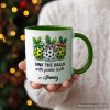 Dink The Halls with Pickle Balls Personalized Mug, Funny Christmas Gift with Custom Name