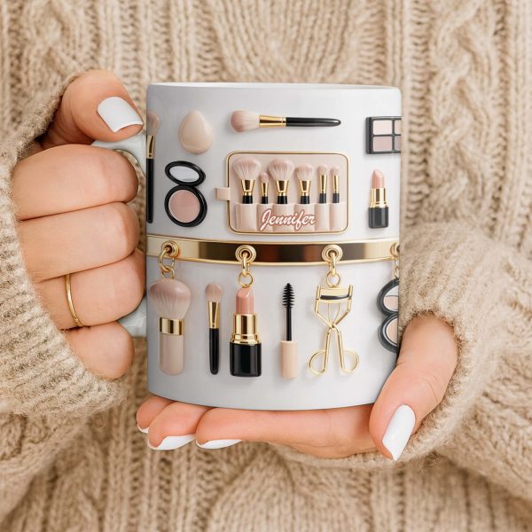 Discover Your Perfect Makeup Look, Featuring Beauty Accessories - Personalized Custom Coffee Mug - HOB077_MG