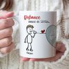 Distance Means So Little - Personalized Couple Mug Set - Gift For Couple