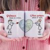 Distance Means So Little - Personalized Couple Mug Set - Gift For Couple