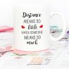 Distance Means So Little When Someone Means So Much Coffee Mug, Gift for Long Distance Couple Friend Family, Birthday Gift