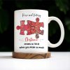 Distance Means So Little When You Mean So Much Puzzle Heart Mug - Personalized Custom Coffee Mug - FAM229_MG
