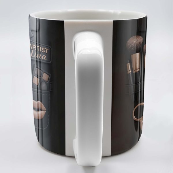 Dive Into The Art World, Makeup Brushes, Lipstick and Eye Shadow Palette - Personalized Custom Coffee Mug - FAM341_MG