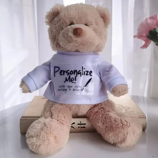 DIY Teddy Bear with Blank White T Shirt 11 Inch