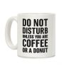 Do Not Disturb Unless You Are Coffee Or A Donut Coffee Mug