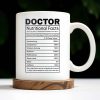 DOCTOR Nutritional Facts, Dedicated Healthcare Hero, Nutritional Label - Personalized Custom Coffee Mug - GRAD279_MG