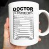 DOCTOR Nutritional Facts, Dedicated Healthcare Hero, Nutritional Label - Personalized Custom Coffee Mug - GRAD279_MG
