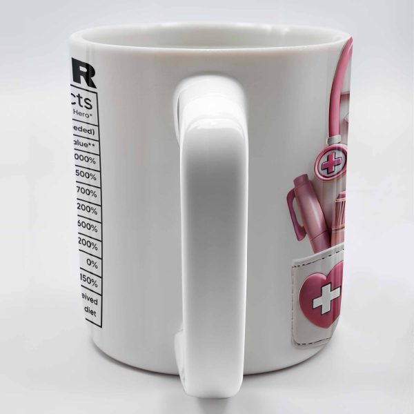 Doctor Nutritional Facts, Hardworking, Compassion, Problem-Solving, Medical Coat and Stethoscope - Personalized Custom Coffee Mug - DOC009_MG