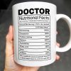 Doctor Nutritional Facts, Hardworking, Compassion, Problem-Solving, Medical Coat and Stethoscope - Personalized Custom Coffee Mug - DOC009_MG