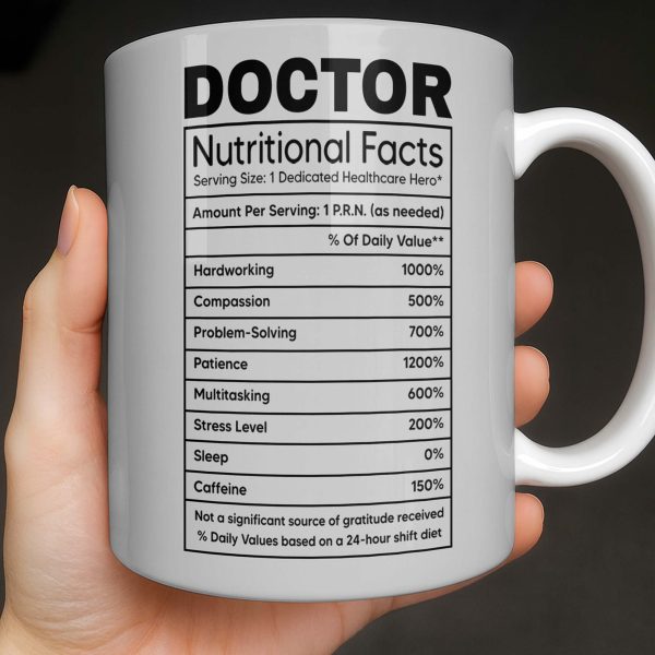Doctor Nutritional Facts Medical Appreciation - Personalized Custom Coffee Mug - DOC095_MG