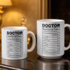 Doctor Nutritional Facts Medical Appreciation - Personalized Custom Coffee Mug - DOC095_MG