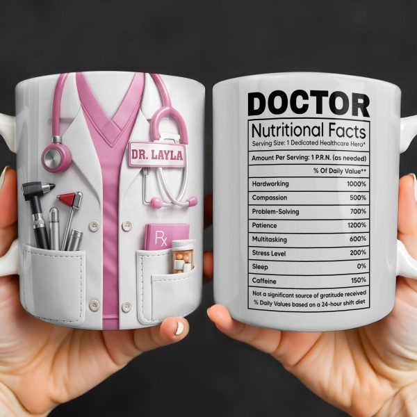 Doctor Nutritional Facts Medical Appreciation - Personalized Custom Coffee Mug - DOC095_MG