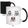 Dog Dad Man And Peeking Dog Personalized Color Changing Mug