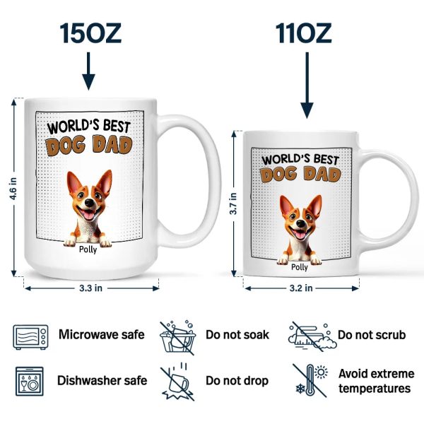 Dog Dad Thanks For Putting Up With My Sht - Personalized Mug