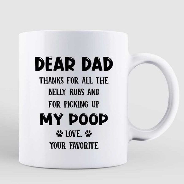 Dog Dad Under Tree Personalized Mug